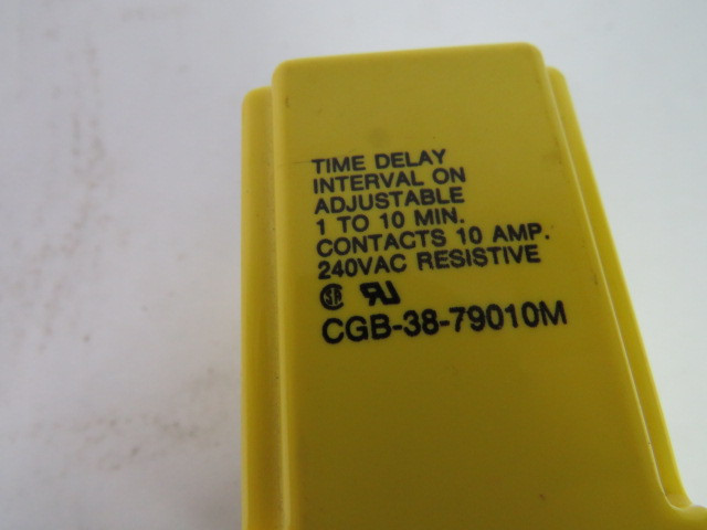 Potter & Brumfield CGB-38-79010M Time Delay Relay 1-10MIN 10A 240VAC 8-Pin USED