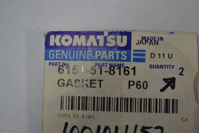 Komatsu 6151-51-8161 Turbocharger Oil Gasket 2-Pack ! NEW !