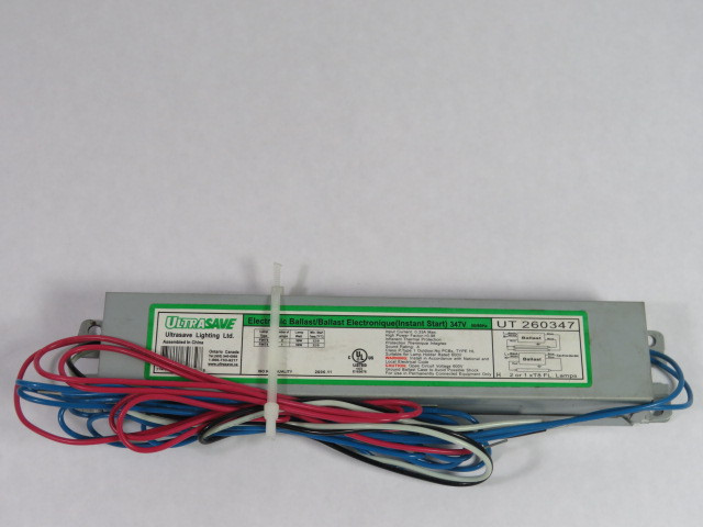 Ultrasave Lighting UT-260347 Electronic Ballast 347V 50/60Hz ! NOP !