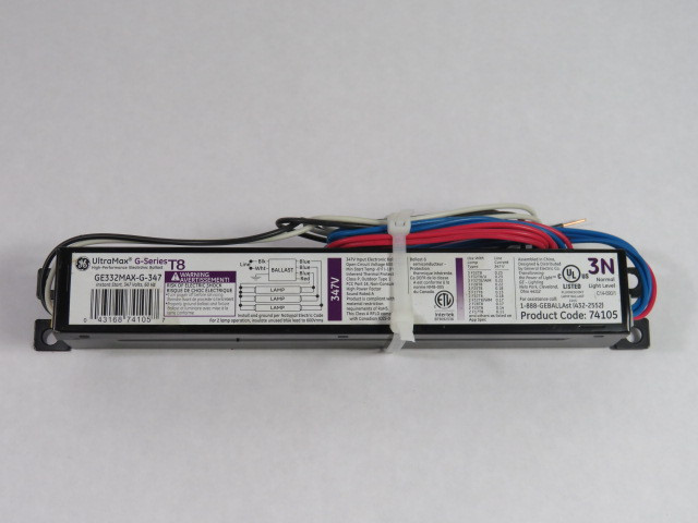 General Electric GE332MAX-G-347 Electronic Ballast Code 74105 347V 60Hz ! NOP !