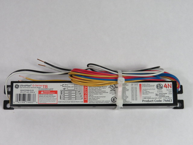 General Electric GE432MAX-G-N Electronic Ballast 120-277V 50/60Hz ! NOP !