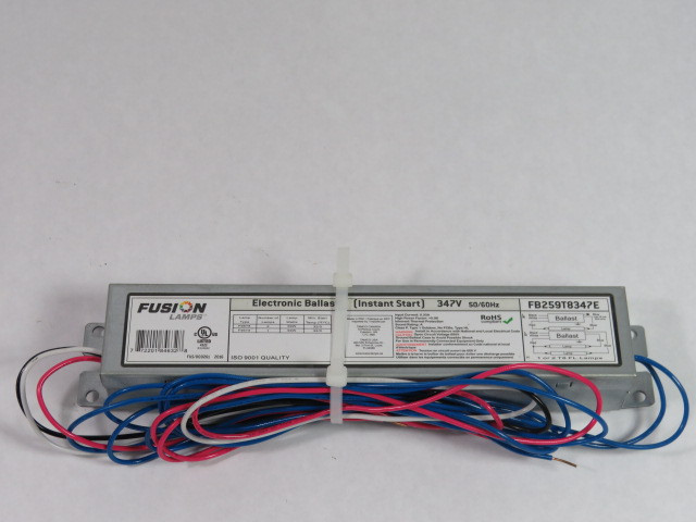 Fusion Lamps FB259T8347E Electronic Ballast 347V 50/60Hz ! NOP !