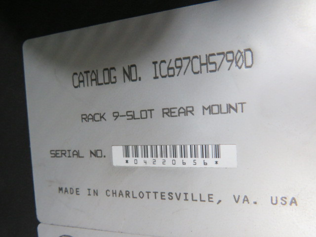 Industrial Control Equip. IC697CHS790D 9-Slot Chassis *No Power* ! AS IS !