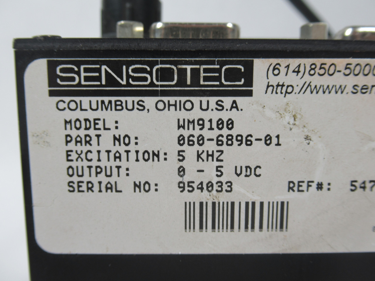 Sensotec 060-6896-01 Digital Transducer Controller 0-5VDC 5kHz USED