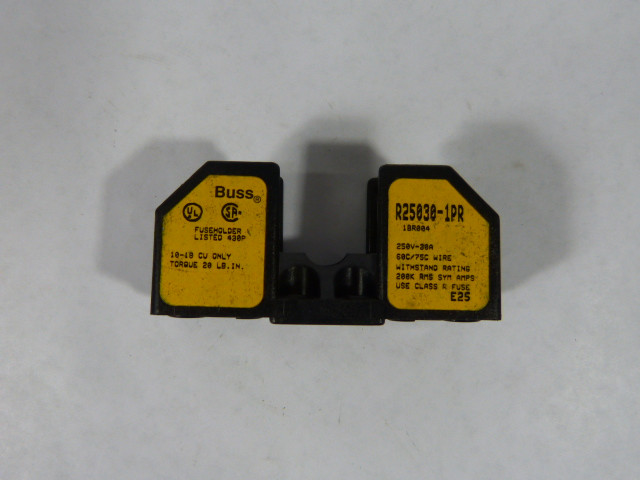 Bussman R25030-1PR Fuse Block 30amp 1 Pole 250V USED