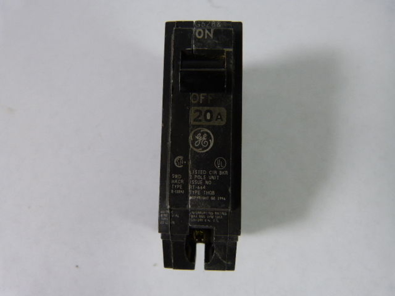 General Electric THQB1120 Circuit Breaker 20amp 1 Pole USED