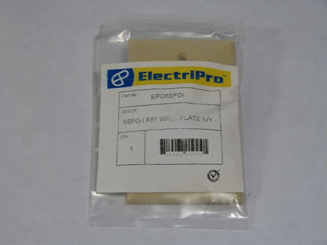 ElectriPro EPO6SFOI Wall Plate Ivory SHELF WEAR NWB