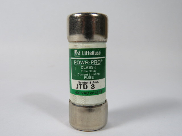 Littelfuse JTD-3 Time Delay Fuse 3A 600V USED
