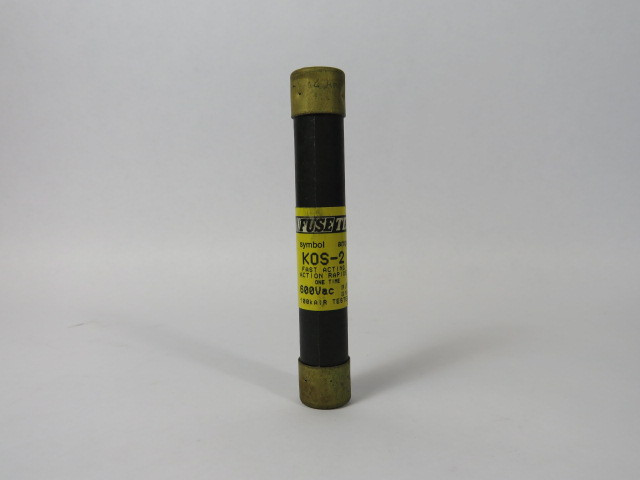 Fusetek KOS-2 Fast Acting One Time Fuse 2A 600V USED