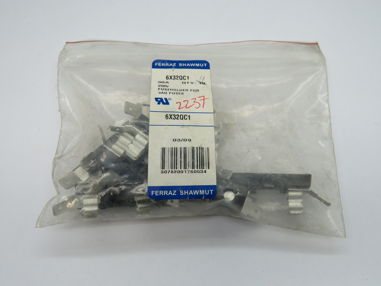 Ferraz Shawmut 6X32QC1 Fuse Block 30A 250V 1 Pole 9-Pack ! NWB !