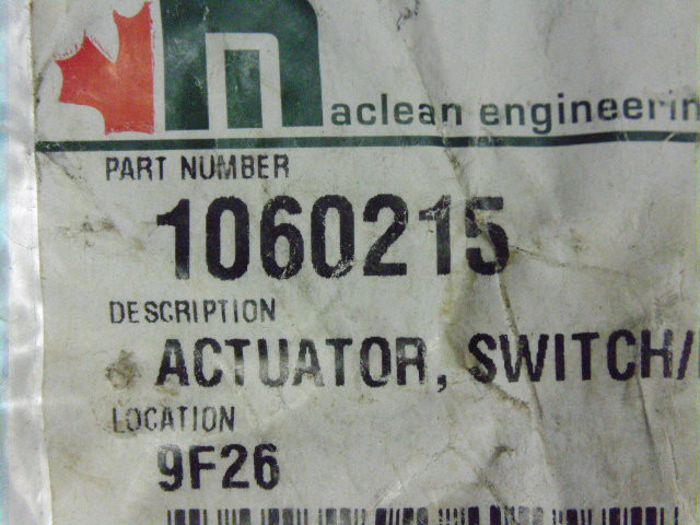 Generic 1060215 Actuator Switch USED