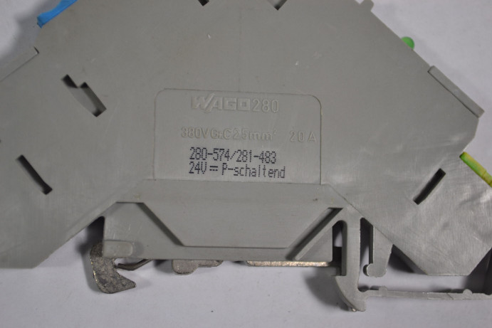 Wago 280-574/281-483 LED Supply Sensor Terminal Block Grey USED