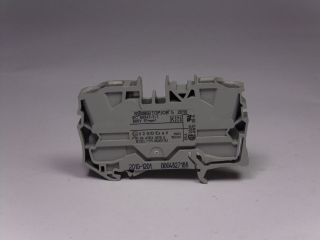 Wago 2010-1201 Grey 2-Conductor Through Terminal Block USED