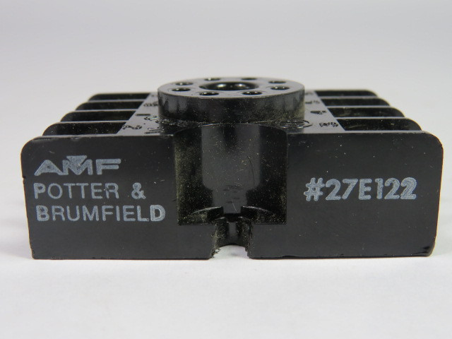 Potter & Brumfield 27E122 Relay Socket Black 300V 10A USED