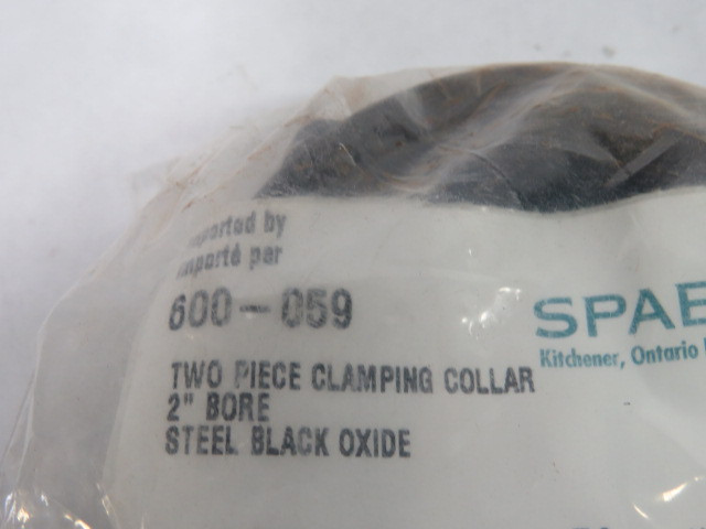 Spaenaur 600-059 Clamping Collar w/ Screws 3"OD 2"ID 11/16"W ! NWB !