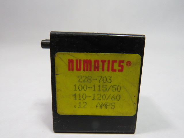 Numatics 228-703 Electric Solenoid Valve Coil .12A USED
