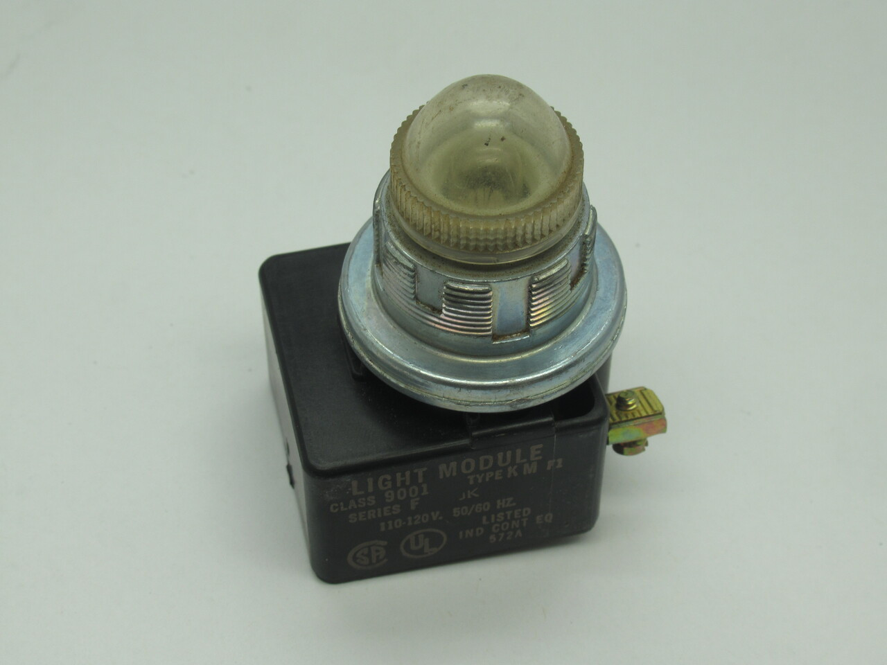 Square D 9001-SKPF1C9 Ser F Flashing Pilot Light 110-120V 50/60Hz Clear Cap USED
