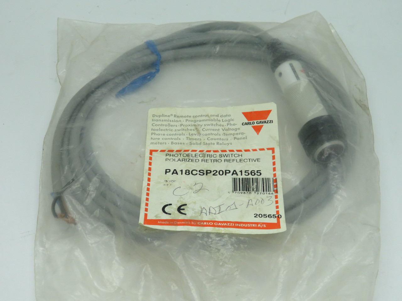 Carlo Gavazzi PA18CSP20PA1565 Photoelectric Switch 75VDC 0.2A ! NWB !