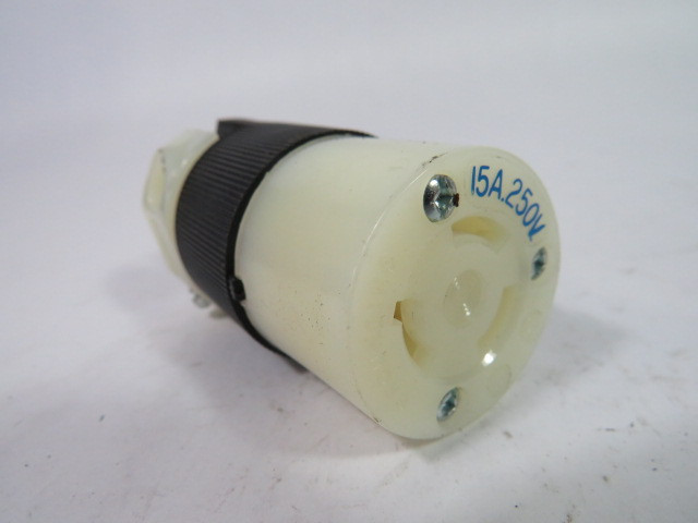 Hubbell HBL4579CCN Locking Connector 15A 250V 3W 2P USED