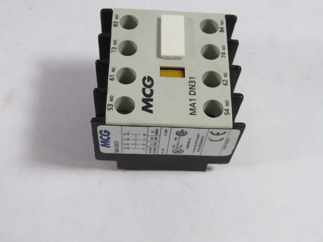 MCG MA1-DN31 Auxiliary Contact 3NO/1NC 10A 690V USED