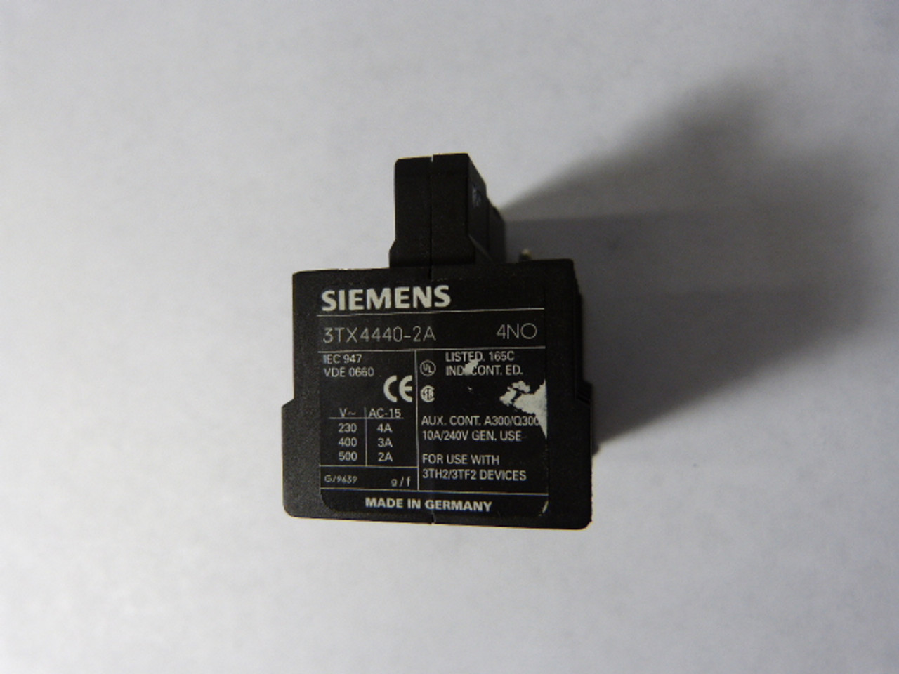 Siemens 3TX4-440-2A Auxiliary Contact Block 4NO USED