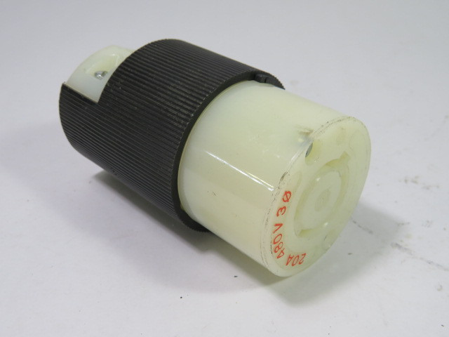 Hubbell 2433 Twist-Lock Connector 20A 480V 3P 4W USED