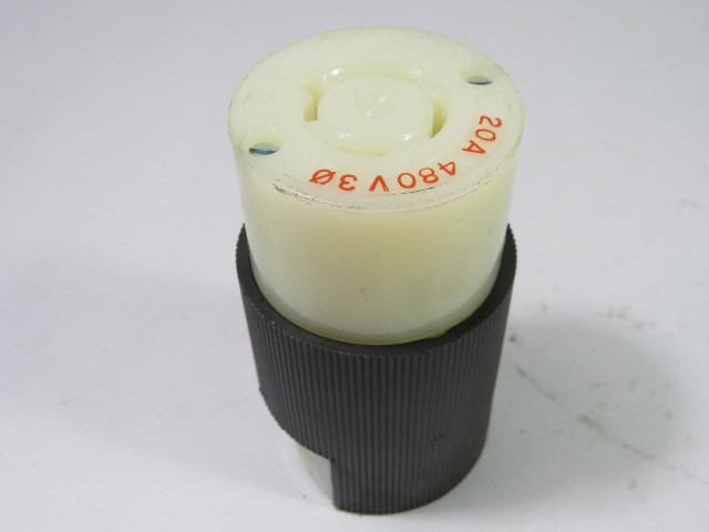 Hubbell 2433 Twist-Lock Connector 20A 480V 3P 4W USED