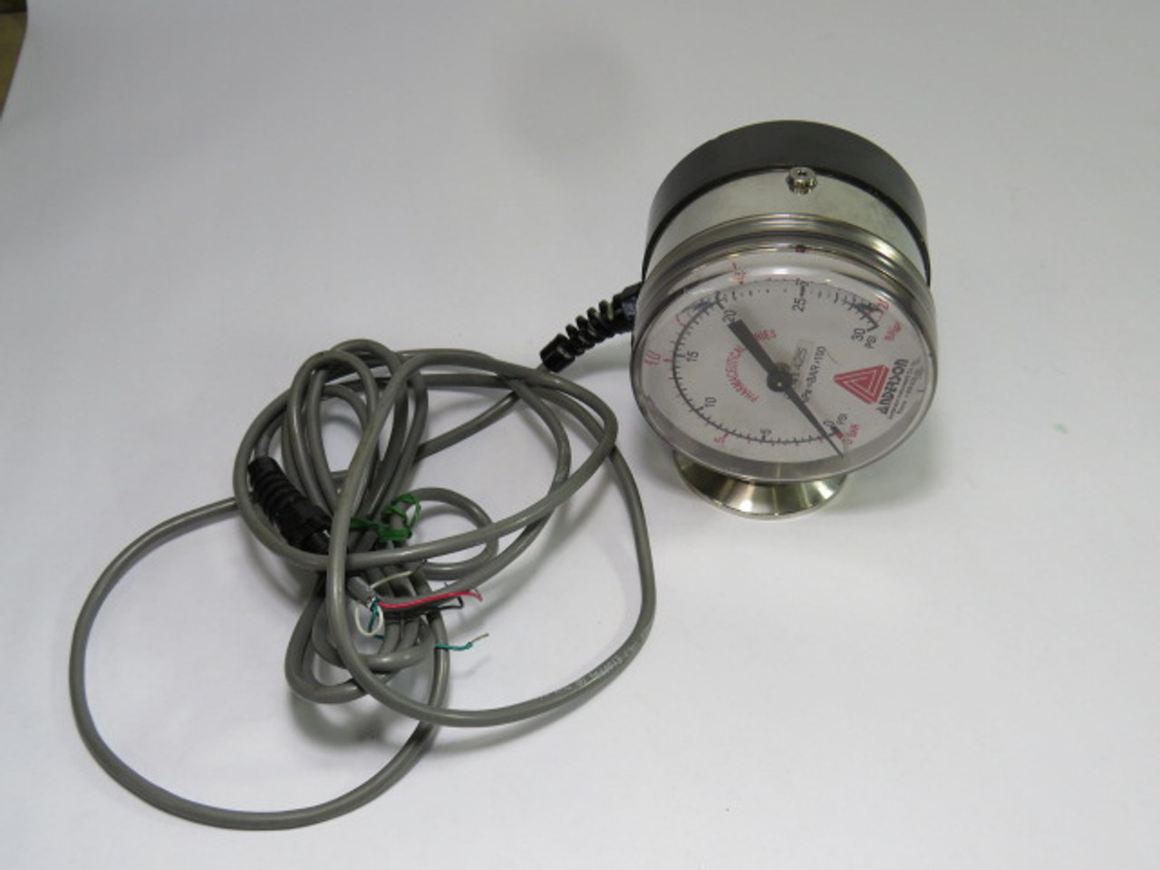 Anderson 0-30 Pressure Gauge W/ Stand 0-30 PSI 0-2.0 BAR USED