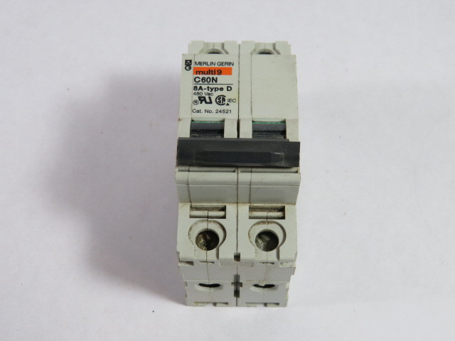 Merlin Gerin 24521 Circuit Breaker 8A 480VAC 2P USED