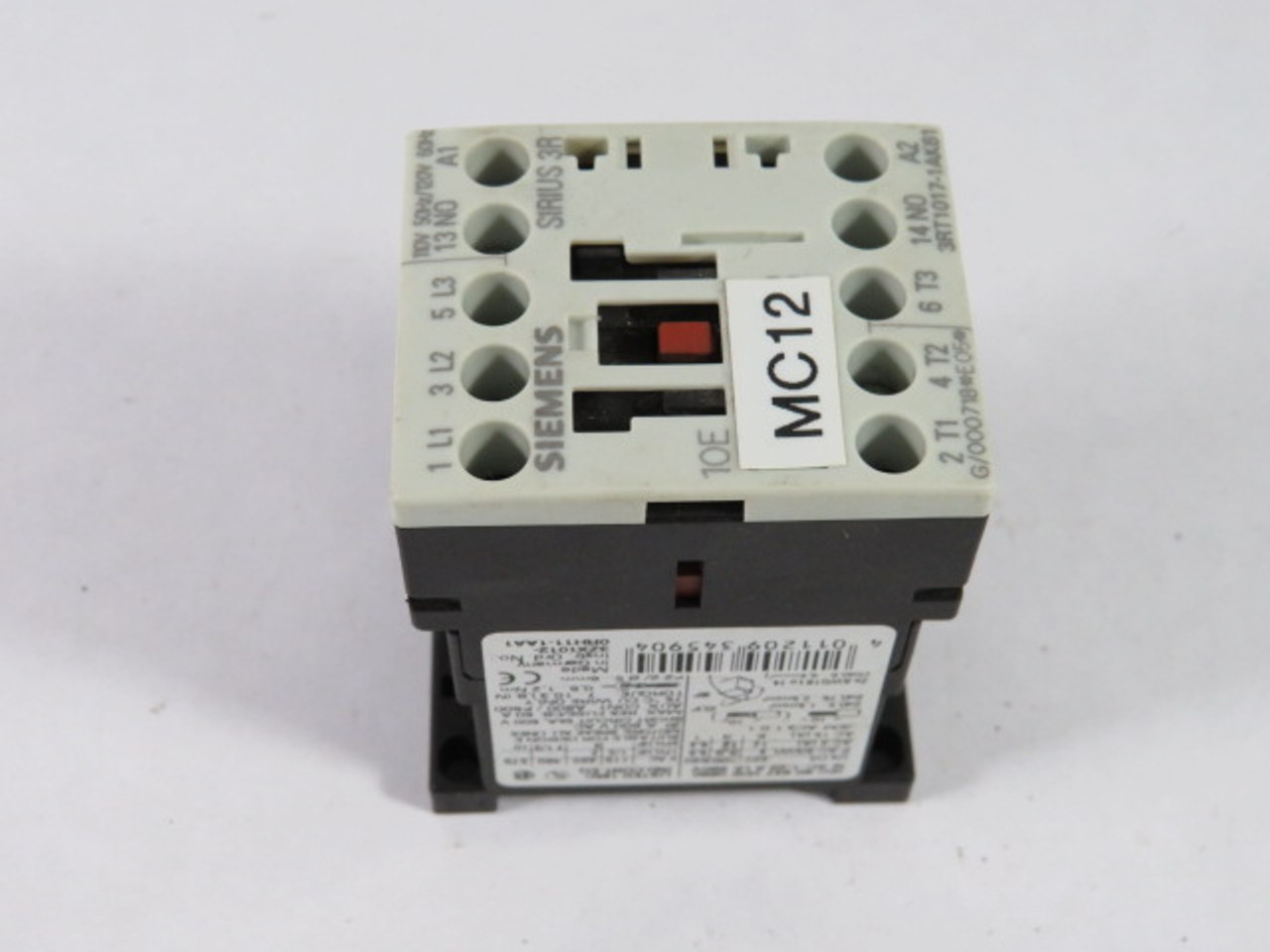 Siemens 3RT1017-1AK61 Contactor 110/120V 50/60Hz USED