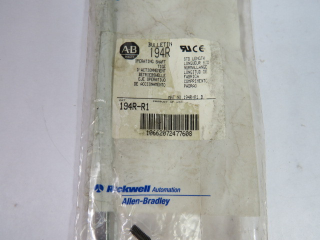 Allen-Bradley 194R-R1 Disconnect Switch Operating Shaft 10.3" Length ! NWB !