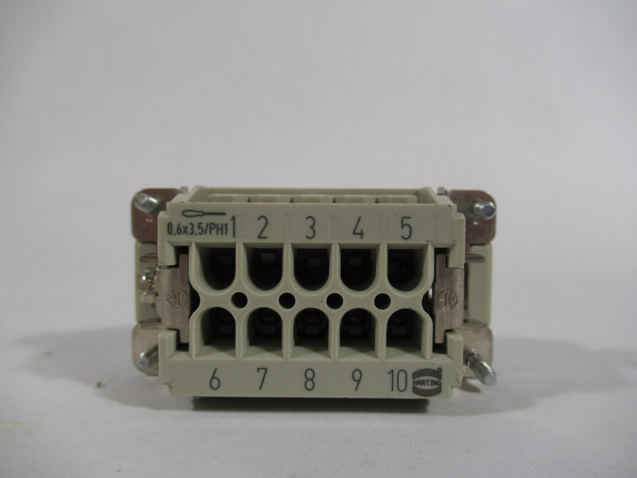 Harting 09330102601 Connector 16A 600V 6KV 3 10-Pin Insert Plug USED