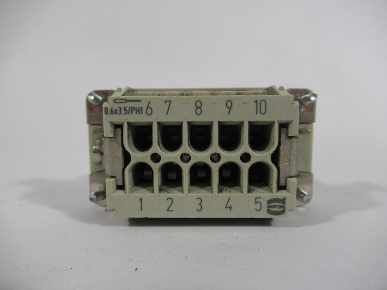 Harting HAN-10E-F-S 09330102601 10 Position Insert 16A 500V 6kV USED