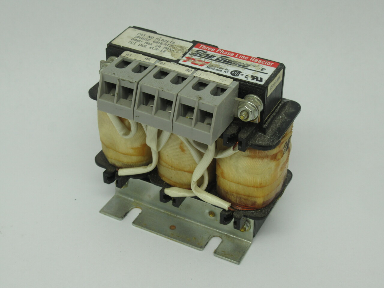 Trans-Coil Inc. KLR2ETB Sine Guard 3 Phase Line Reactor 575V 2A 50/60Hz USED