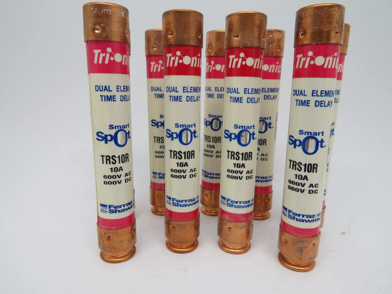 Ferraz Shawmut TRS10R Smart Spot Time Delay Fuse 10A 600VAC DMG BOX Lot/9 NEW
