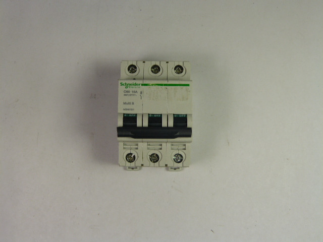 Schneider Electric MGN61331 3-Pole Circuit Breaker C60 15A 50/60HZ USED