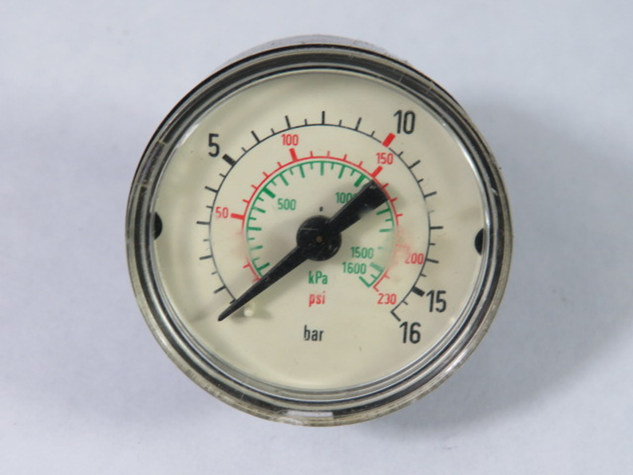 Generic 0-16BAR Pressure Gauge 0-16Bar 1.5" Diameter 1/4" NPT USED