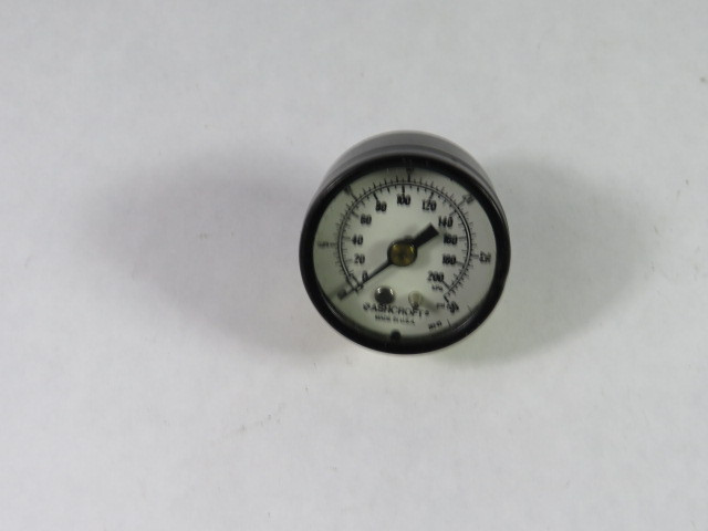 Ashcroft 0-30PSI Pressure Gauge 0-30PSI 1.5" Diameter 1/4" NPT USED