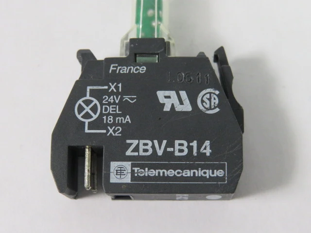 Telemecanique ZBV-B14 Pushbutton Light Module Contact Block 110-120VAC USED