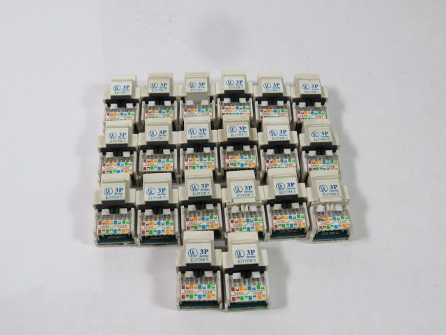 Britawn Telecom KJ2-CE-US-WH Cat5e Tool-less Jack White Lot Of 20 USED