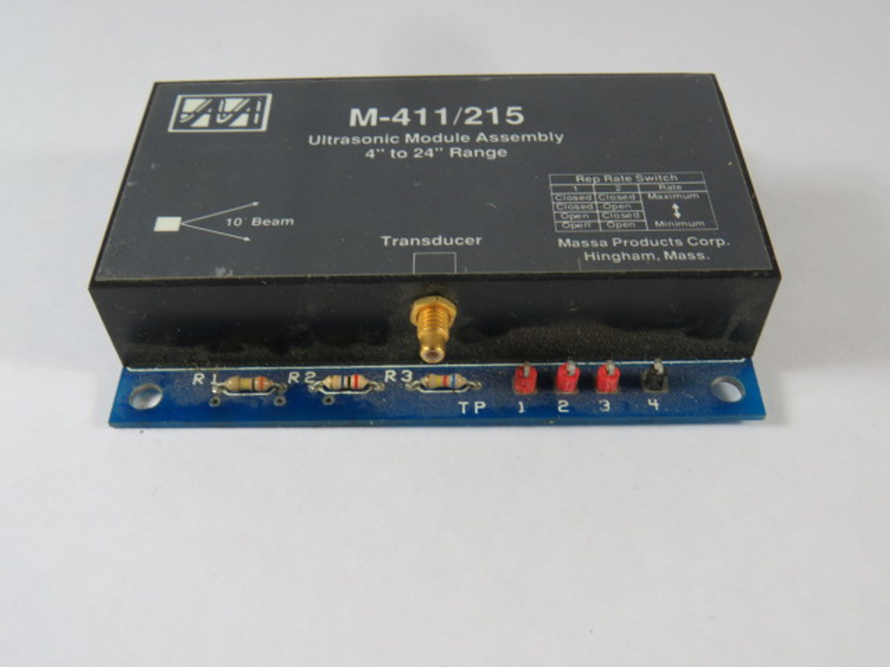 Massa Products M-411/215 Ultrasonic Module Assemble 4-24" Range Board USED