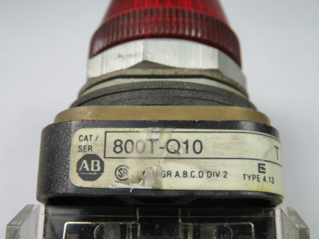 Allen-Bradley 800T-Q10R Ser T Universal Pilot Light 120V Red Lens USED
