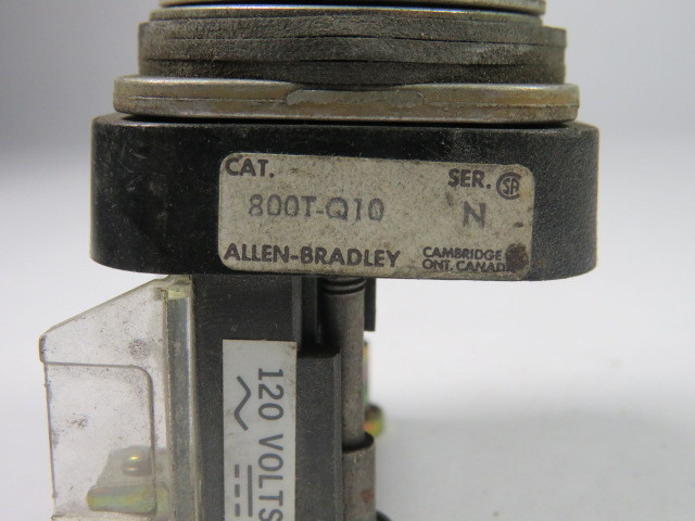 Allen-Bradley 800T-Q10G Series N Universal Pilot Light 120V Green Lens USED