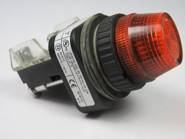 Allen-Bradley 800H-QR24A Universal Pilot Light 24V Amber Lens USED