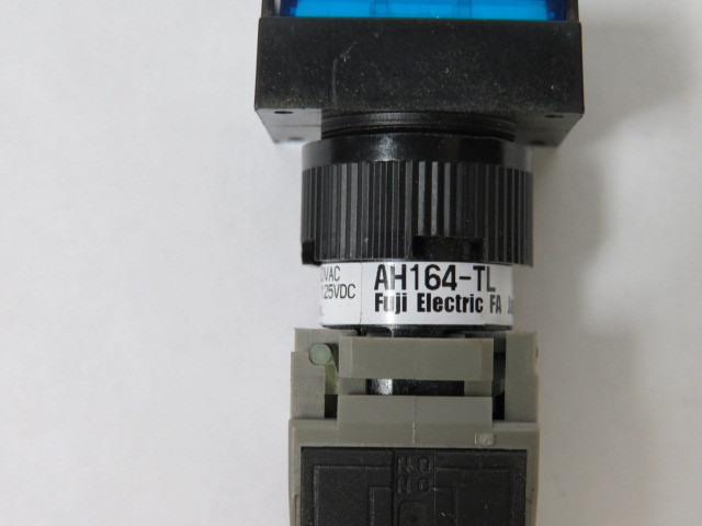 Fuji Electric AH164-TLS11E3 Push Button Illum LED 1NO 1NC 24V Blue Flush USED