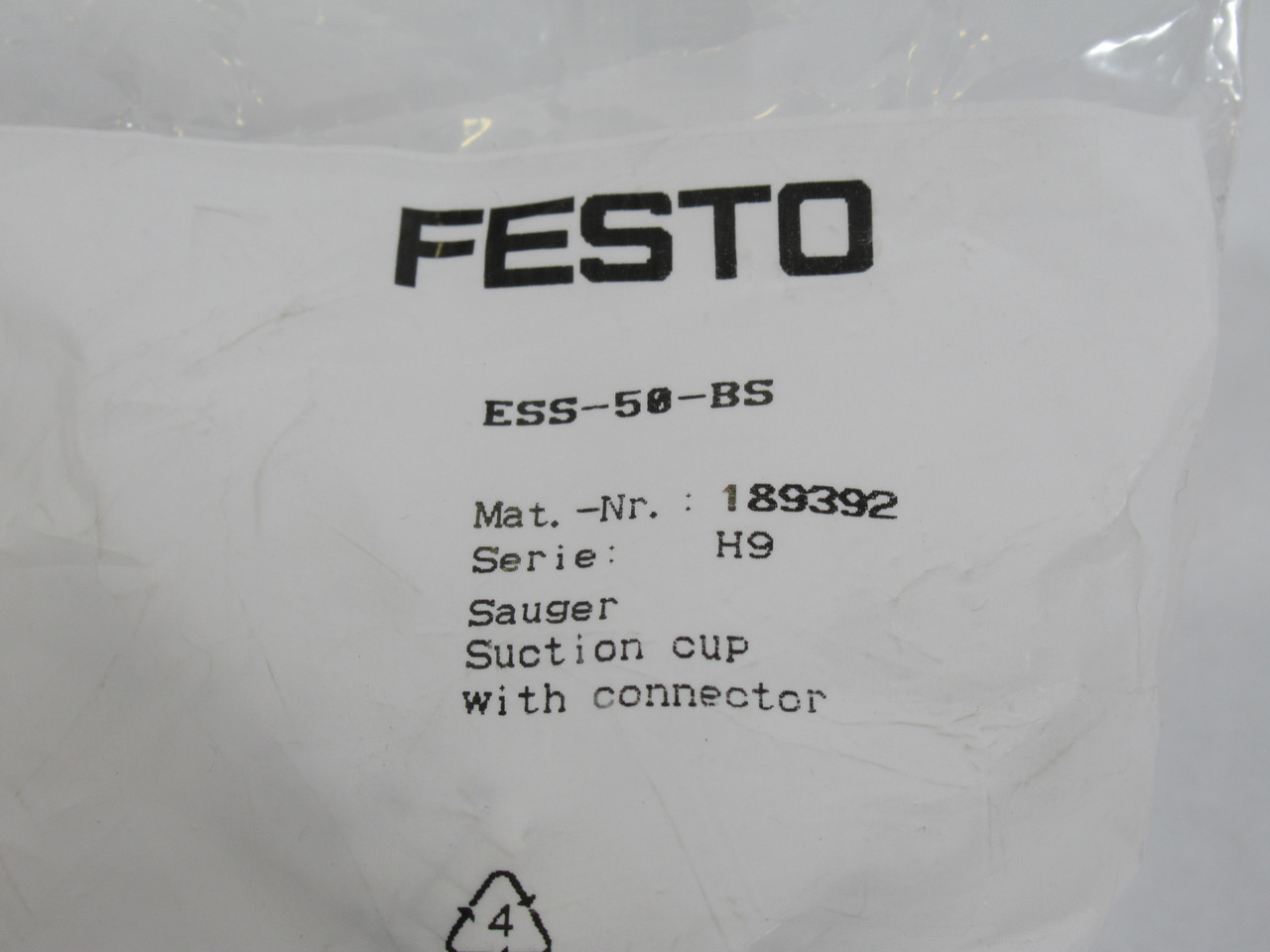 Festo 189392 ESS-50-BS Vacuum Suction Cup ! NWB !