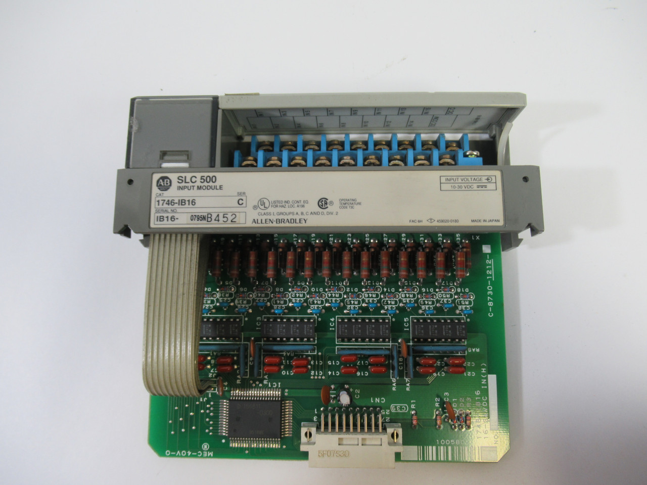 Allen-Bradley 1746-IB16 SLC 500 Input Module Ser. C  Damaged Left Clamp USED