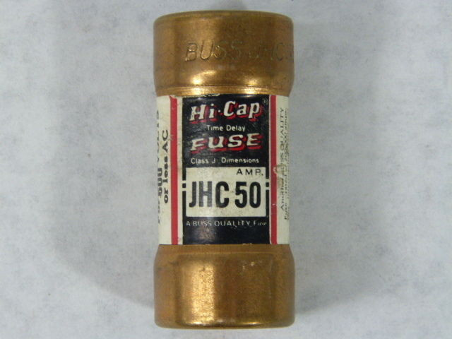 Bussmann Hi-Cap JHC-50 Time Delay Fuse 50A 600V USED
