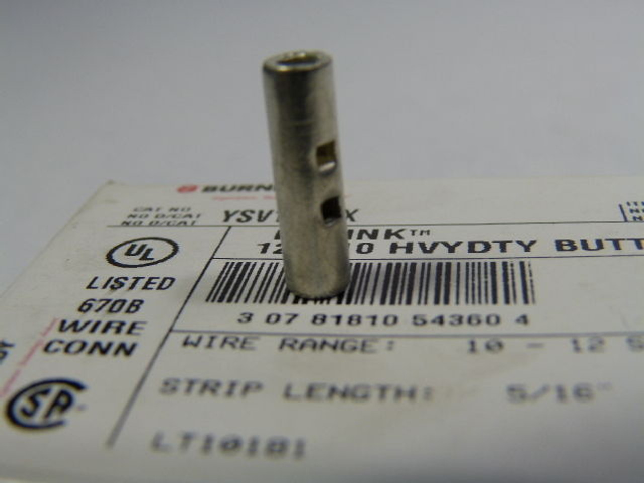 Burndy YSV10 Butt Splice Connector 12-10AWG ! NOP !