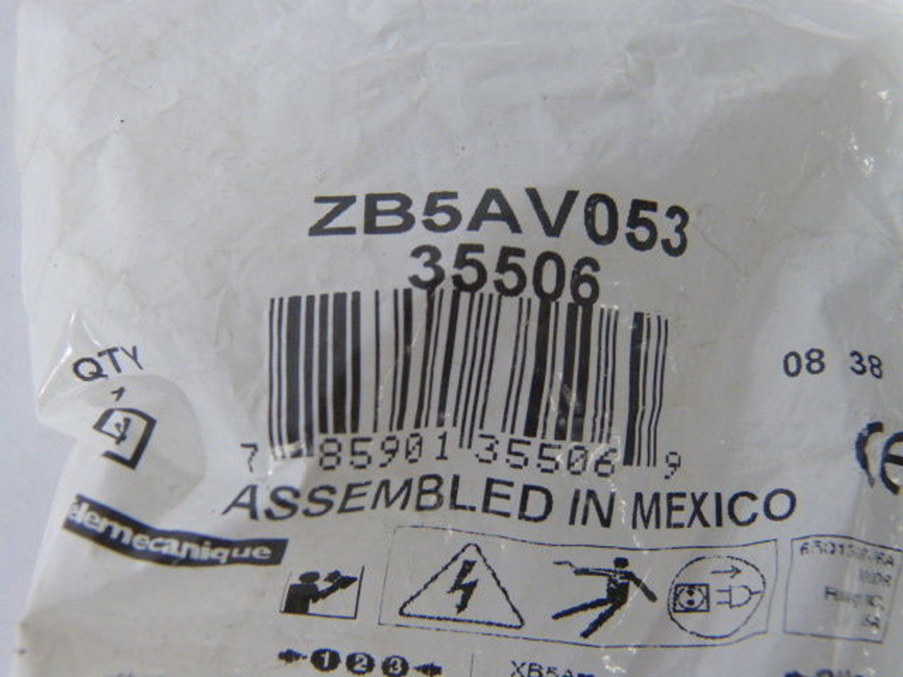 Telemecanique ZB5-AV053 Standard Round Pilot Light - Yellow 22mm ! NWB !